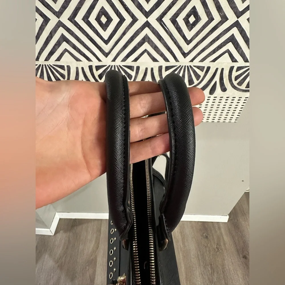 Black Handbag with Gold Accents - Picture 10 of 10